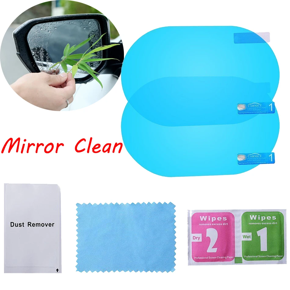 

New 1 Pair Auto Car Anti Water Mist Film Anti Fog Coating Rainproof Hydrophobic Rearview Mirror Protective Film
