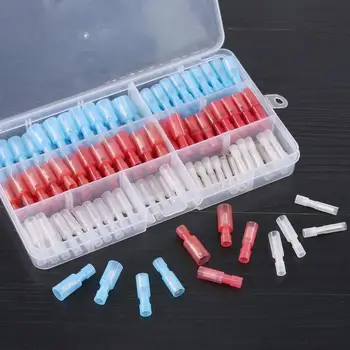 

130PCS AWG24-10 Assortment Bullet Fully Insulated Butt Crimp Terminals Male & Female Electrical Wire Quick Splice Connectors Kit