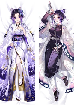 

2020 May Update Demon Slayer Pillowcase Anime Kimetsu no Yaiba Hugging Body Pillow Cover Case Sexy 2 Way Throw Pillow case