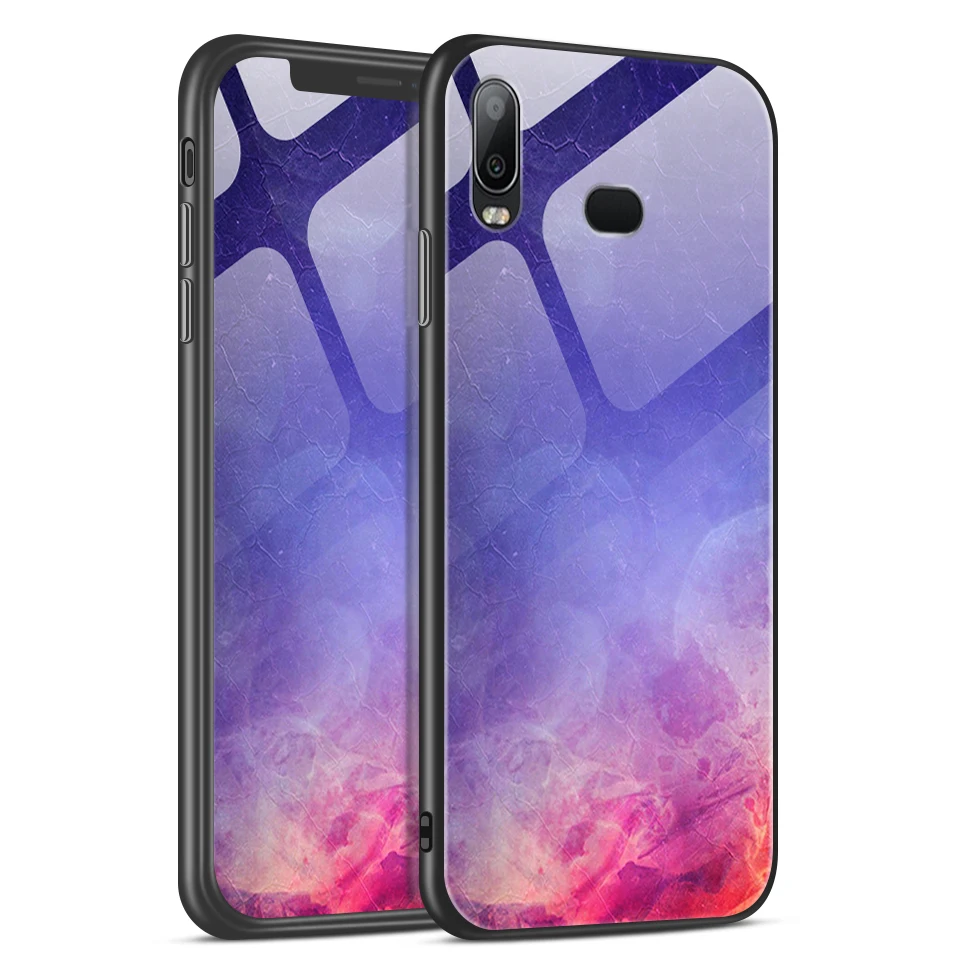 W215 Для samsung Galaxy A6S A8S A9S ударопрочный чехол из ТПУ для телефона Galaxy A9 SM-A920F модный защитный чехол из закаленного стекла - Цвет: W215