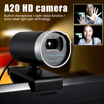 

HD Camera Night Vision 360 Degree Adjustable with Microphone for Laptop Meeting LFX-ING