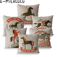 Housse de coussin Style Vintage, taie d'oreiller décorative en lin Orange, 45x45 et 40x40