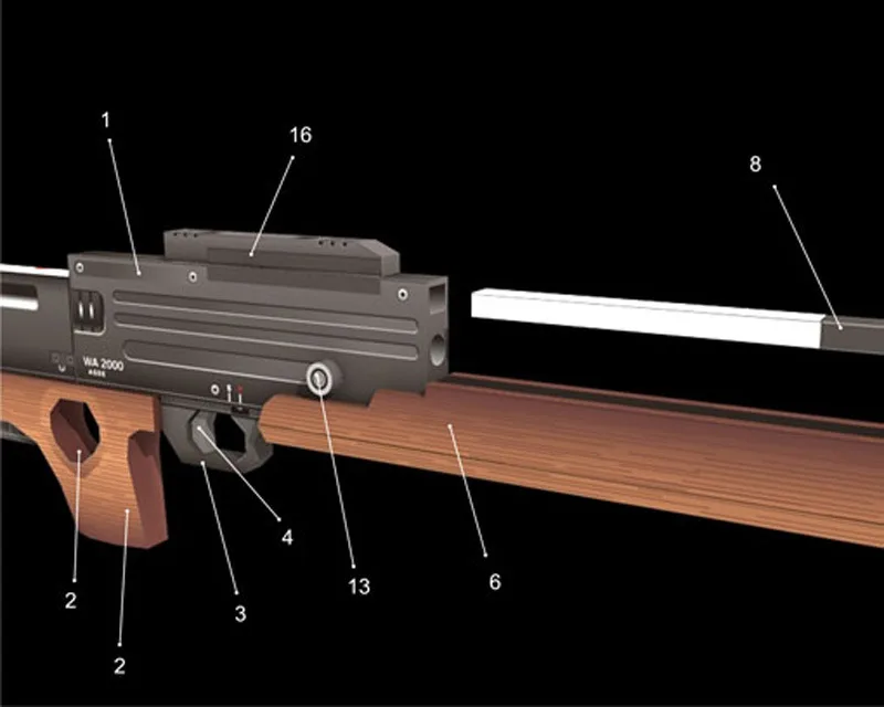 Walther WA2000 снайперская винтовка DIY 3D бумажная карточка модель Конструкторы строительные игрушки развивающие игрушки Военная Модель