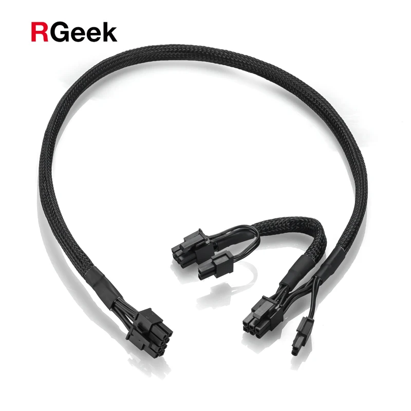 Rgeek PCIe 8pin to Dual 6+2Pin Power Supply Cable - 1 to 2 Splitter for Corsair RM Series Description Image.This Product Can Be Found With The Tag Names Computer Cables Connecting, Computer Peripherals, PC Hardware Cables Adapters, Rgeek pci express