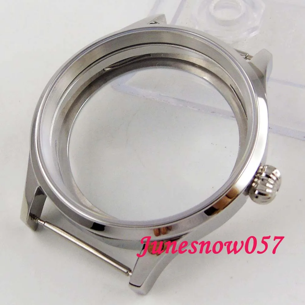 43 мм корпус часов сапфировое стекло полированная нержавеющая сталь 316L Fit ETA 6497 6498