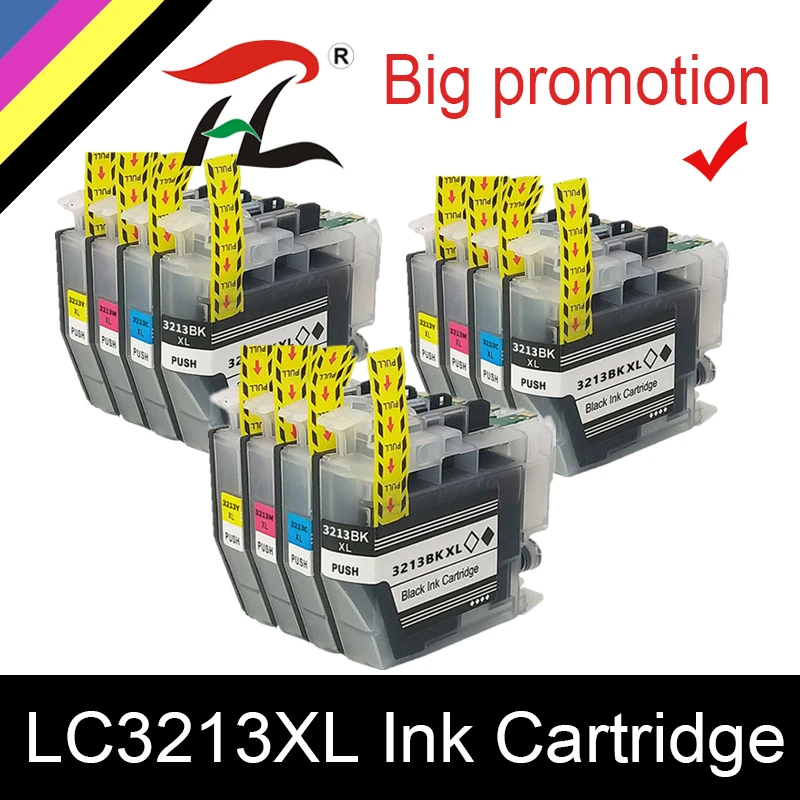 edible ink cartridges HTL LC3213 LC3213XL compatible Full Ink Cartridge For Brother DCP-J772DW DCP-J774DW MFC-J890DW MFC-J895DW Printer printer ink