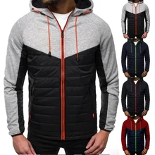 Новое поступление Мужская модная верхняя одежда зимняя теплая куртка повседневная с длинным рукавом на молнии с капюшоном пальто большого размера M-3XL