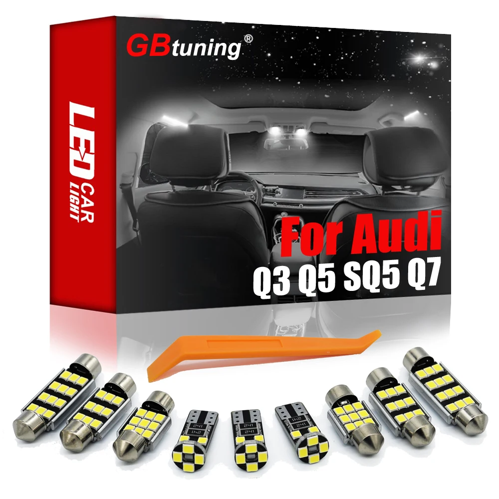 GBtuning Canbus LED Interior Light Kit for Audi Q3 Q5 SQ5 Q7 Vehicle Ceiling Door Trunk Map Auto Reading Room Lamp Accessories | Автомобили