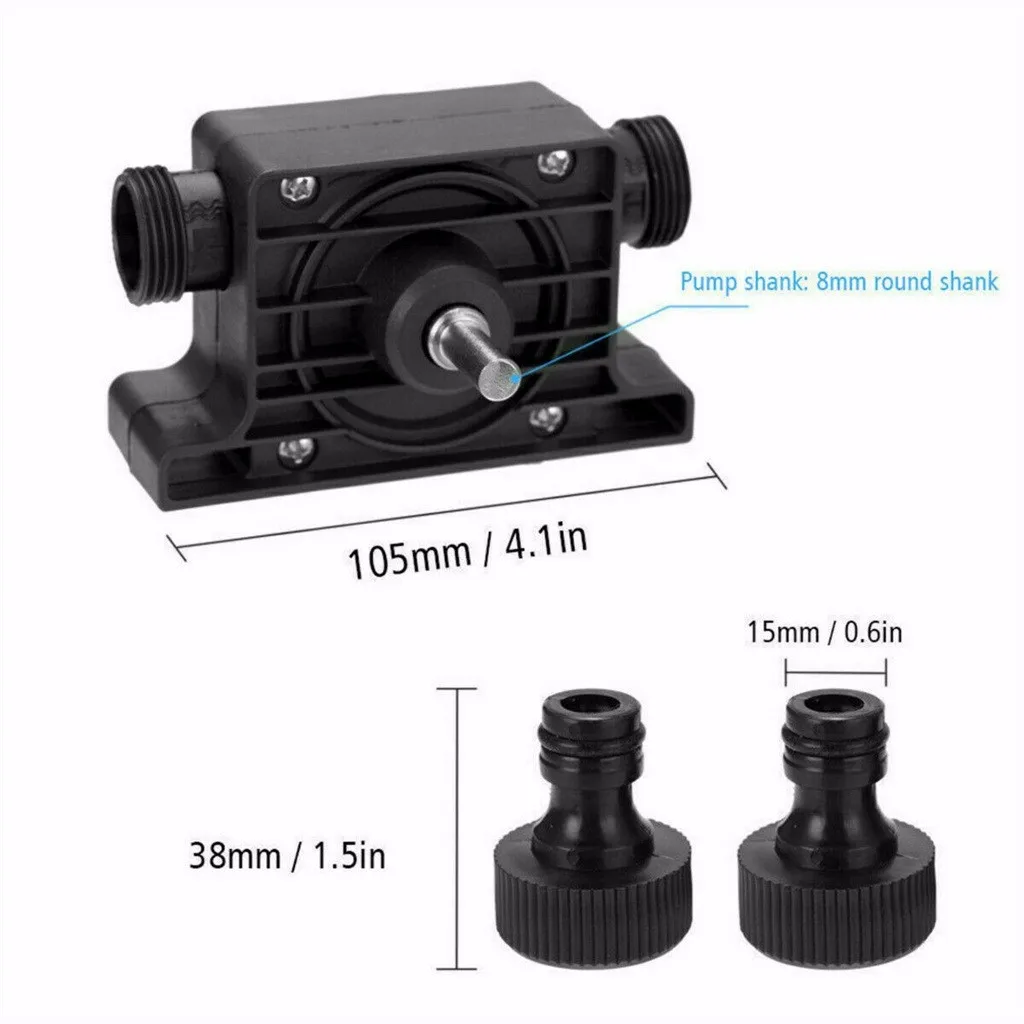 Portable Pump Electric Drill Pump Set Self Priming Transfer Pumps Oil Fluid Water Pump With Two Connectors For Drill Chucks