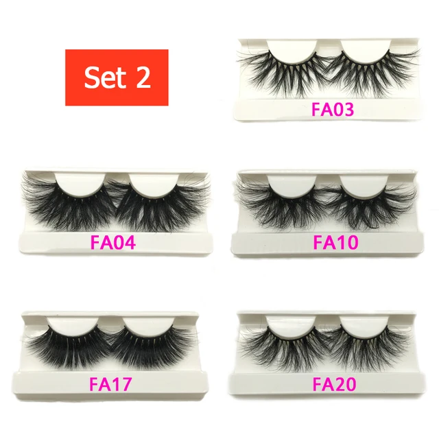 Resuable Mink Eyelashes 25mm Fluffy Lashes Wholesale Long Fake False Full Strip Eye Lashes In Bulk Vendor Supplier 10 Pairs set 2