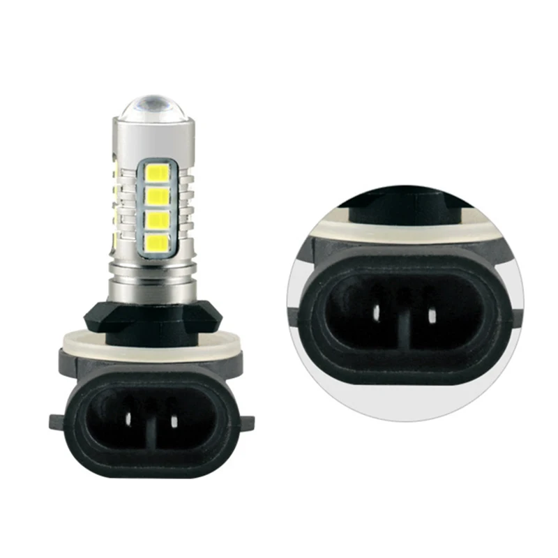 2 шт. H1 H3 880 881 светодиодный автомобильный противотуманный фонарь 16SMD 2835 3030 дневная ходовая лампа поворот Парковка лампа 6000K 12V дальнего света