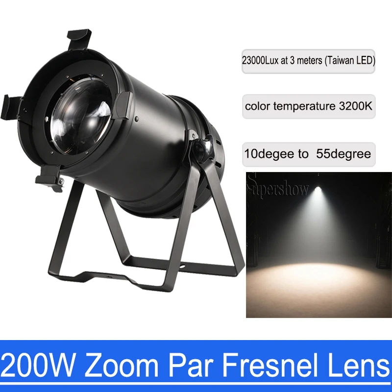 Par Can 200 Вт COB Zoom PAR 64 светодиодный светильник Zoom DMX театральный черный светильник