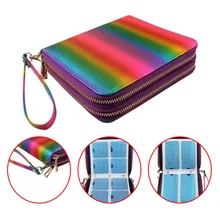 120 слотов радужного цвета для ногтей тарелка-органайзер для хранения ногтей чехол/сумка/Органайзер