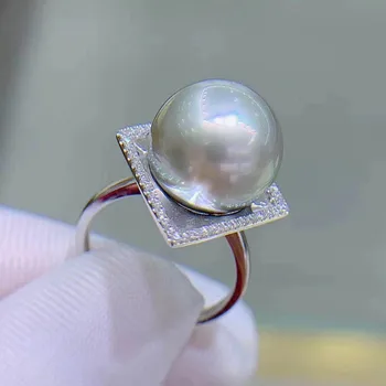 

Luxury Pearl Rings Settings S925 Sterling Silver Pearl Rings Findings Women DIY Handmade Rings Accessory Components No Pearl