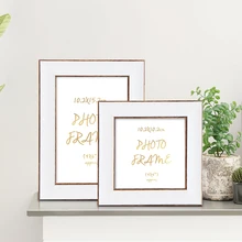 ArtbyHannah Modern Photo Frame White 4/6inch Picture Frame Wall Hanging Tabletop Decor for Living Room Bedroom Hom Decoration