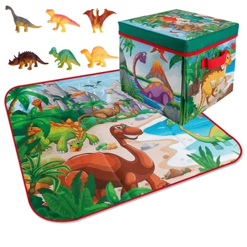 

Portable Kids Crawling Carpet Dinosaur Crawling Mat and Storage Box Baby Game Pad Toys Folding Storage Toy Box