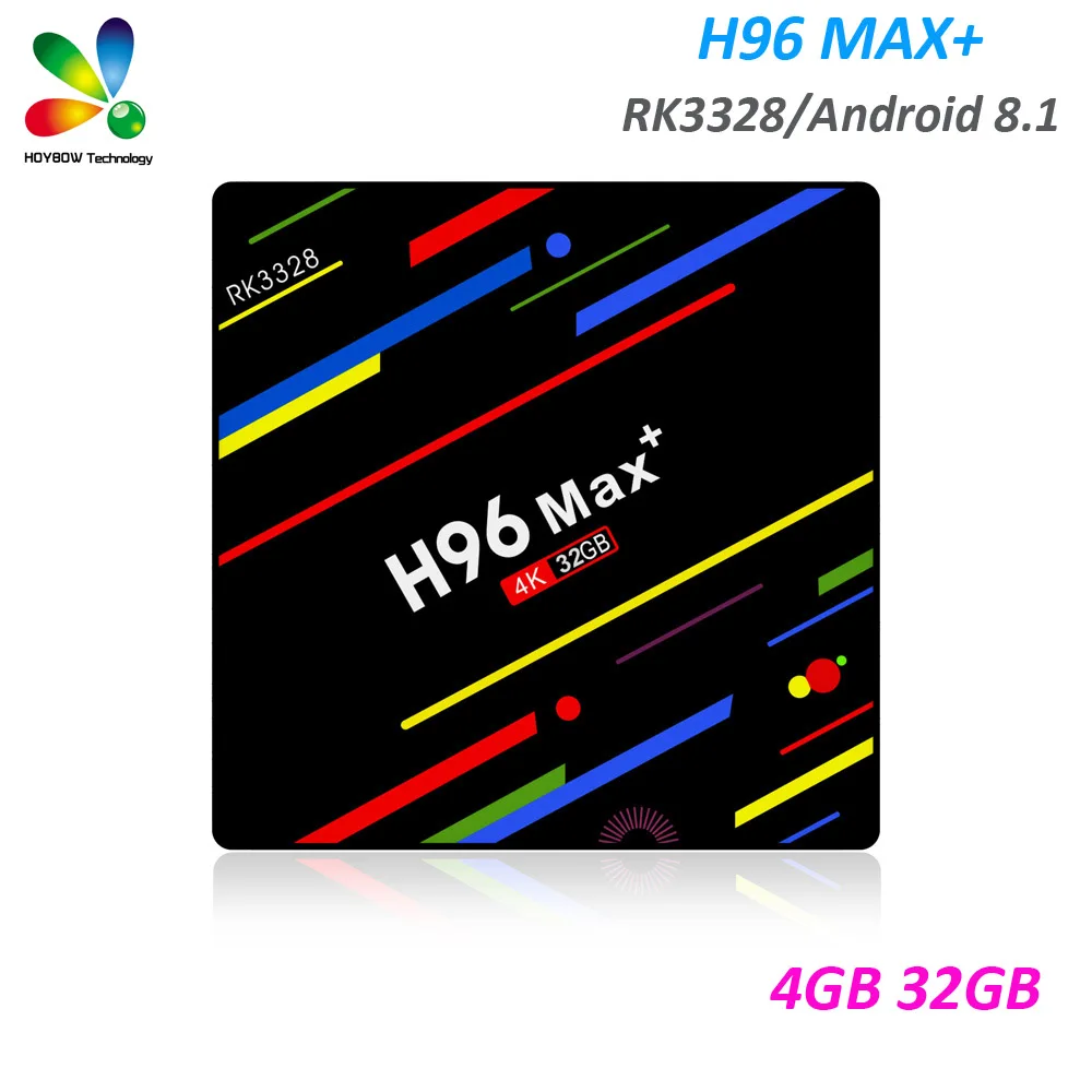 10 шт. H96 Max+ Android 8,1 Smart tv Box 4 ГБ/32 ГБ RK3328 четырехъядерный 2,4 г WiFi 100 м LAN 4K USB 3,0 медиаплеер H96 Max Plus