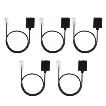

5PCS RJ45 to RJ11 Network Cable to Telephone Line 8PIN4C to 6PIN4C Socket Adapter Converter Telephone Line Converter