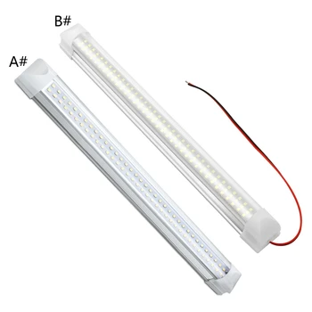

2Pcs 72 LED Car Interior White Strip Light Bar Car Interior Lamp with On/Off Switch for Lorry Truck Camper Boat