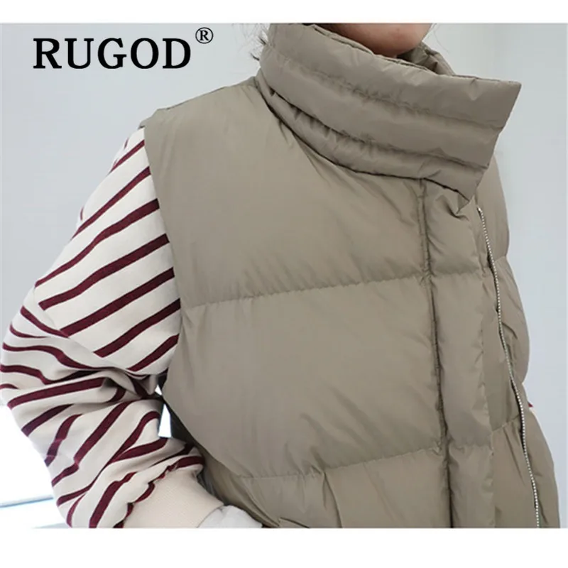 RUGOD, Осень-зима, стиль, шикарный, размера плюс, теплый жилет для женщин, без рукавов, куртка, трикотаж, Kpop, модная одежда
