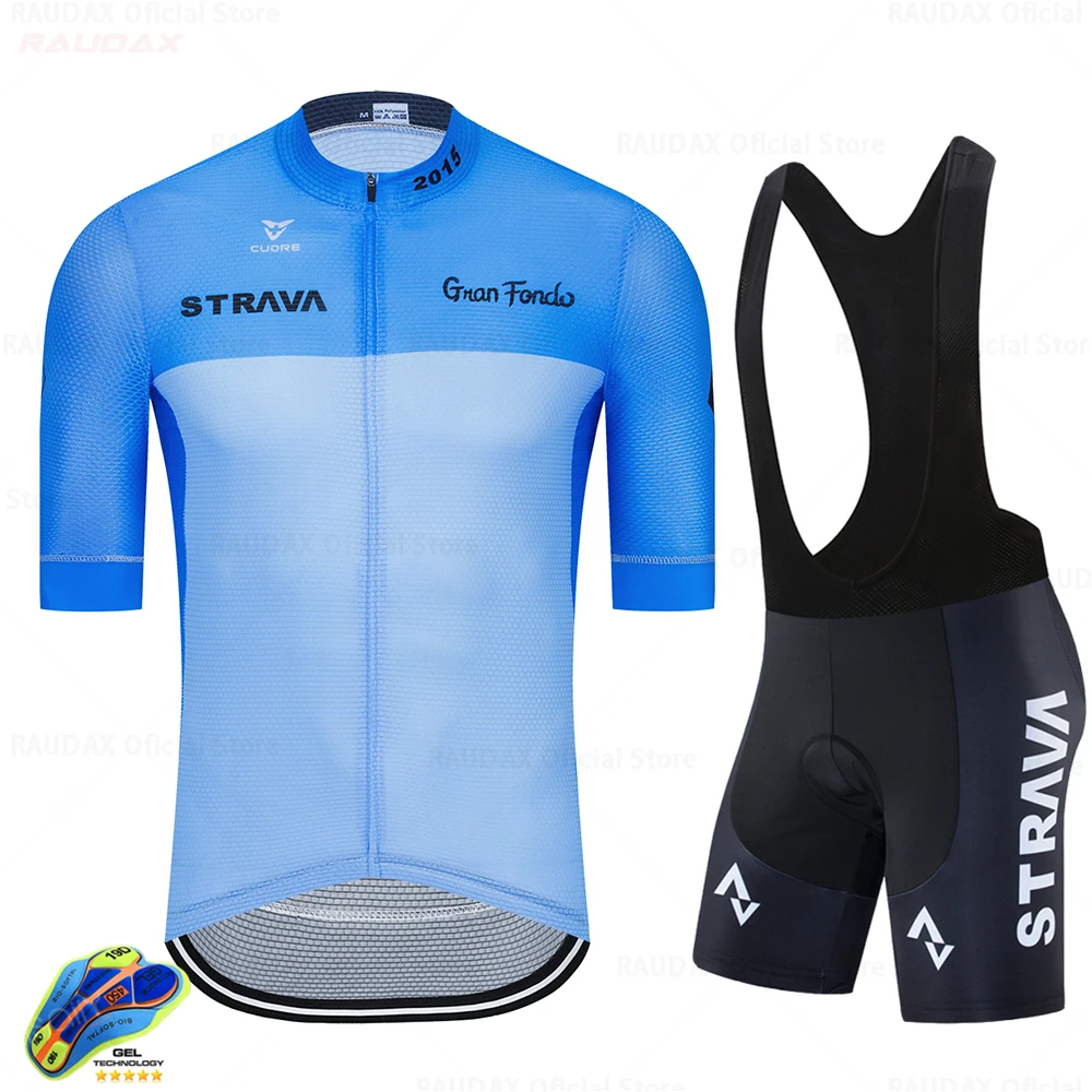 

2020 Strava Cycling Clothing Summer Ropa De Ciclismo Hombre Upgrade Fabric Short Sleeve Bike Uniform Mtb Cycling Jersey Set