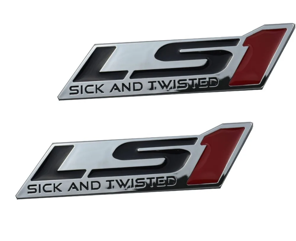LS1 Sick и витой двигатель значок с эмблемой,-2 шт