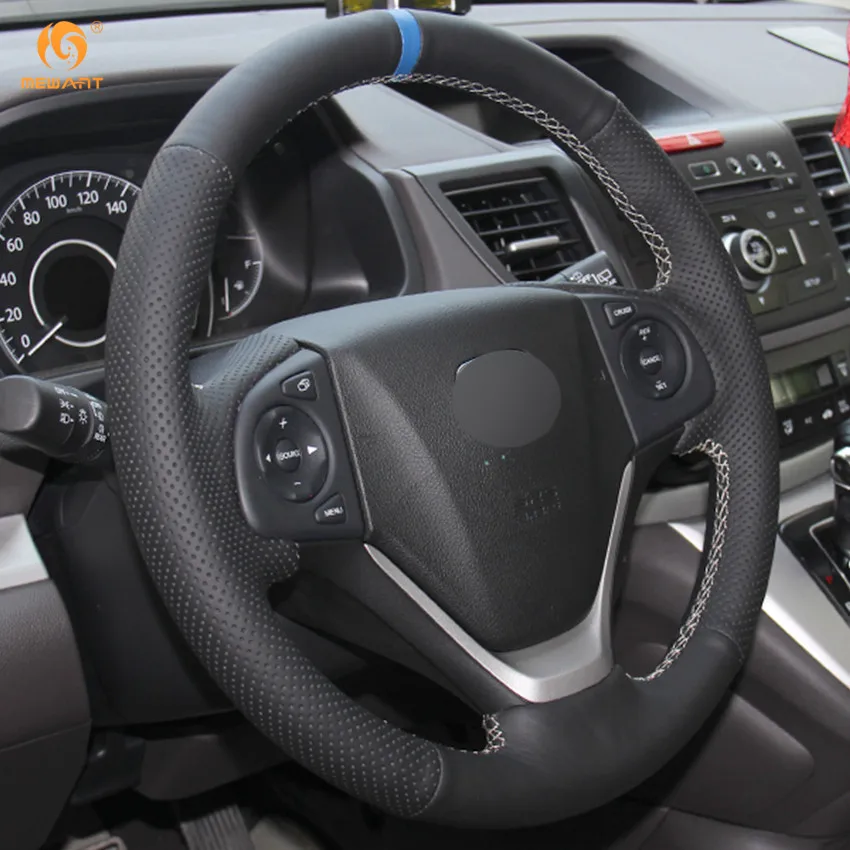 MEWANT черная оплетка рулевого колеса из натуральной кожи для Honda CRV CR V 2012 2013 2014