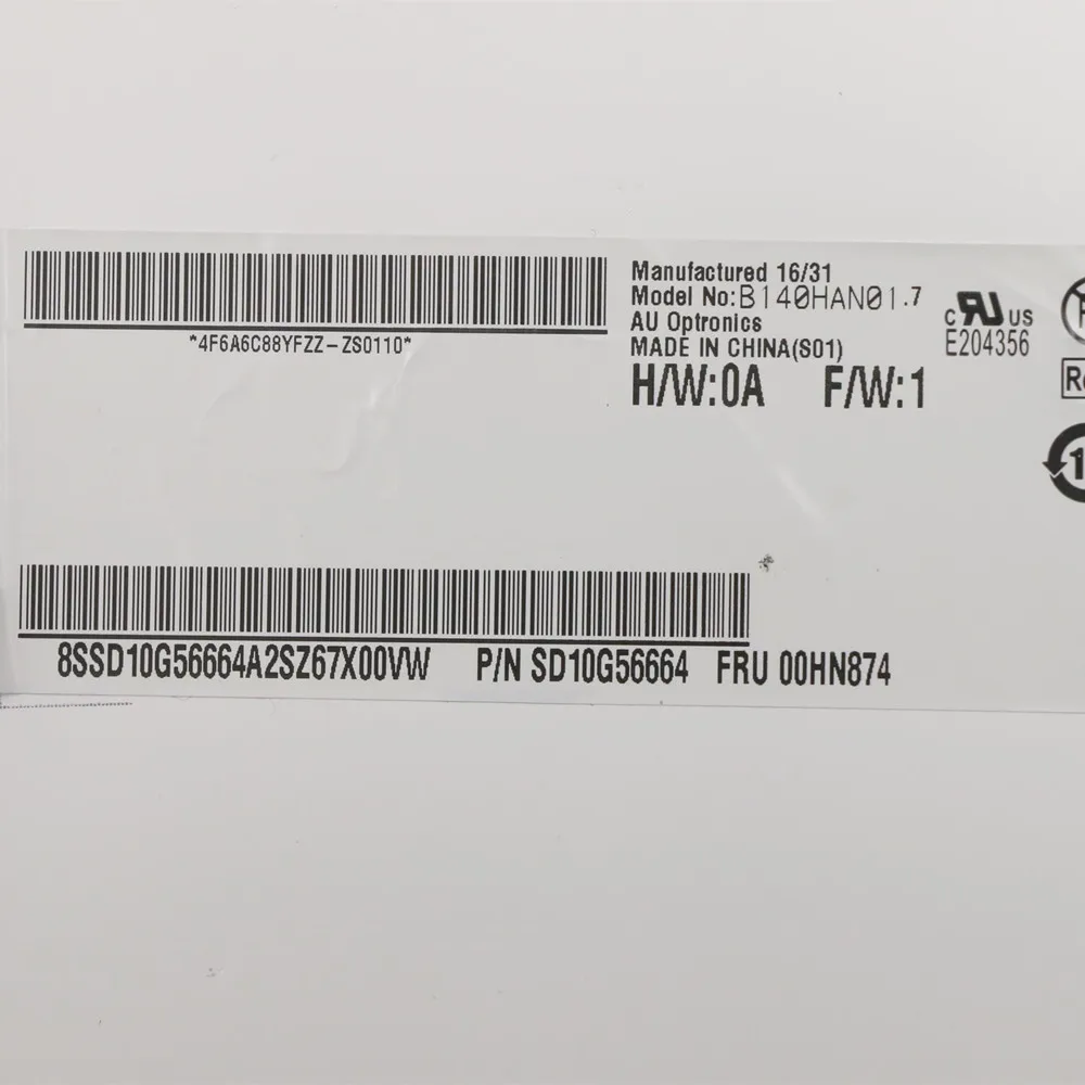 Tela de Exibição Tridimensional para Lenovo Thinkpad Carbono Gen 2022 B140han1.7 Lp140wf6 Lcd x1 4th 2 thinkpad x1 carbono 4th gen 2016 b140han1.7 lp140wf6