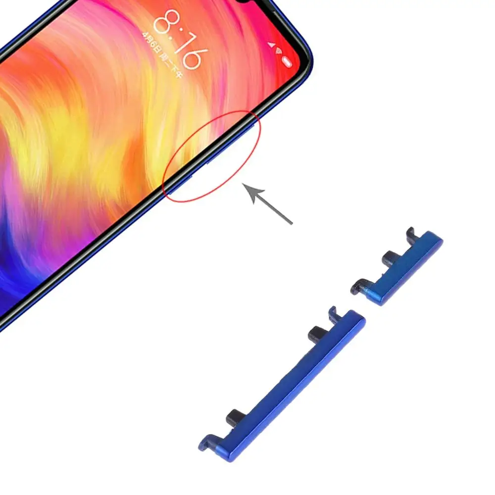 Кнопка питания и кнопка регулировки громкости для Xiaomi Redmi Note 7 Pro/Redmi Note 7 гибкий кабель запасная часть