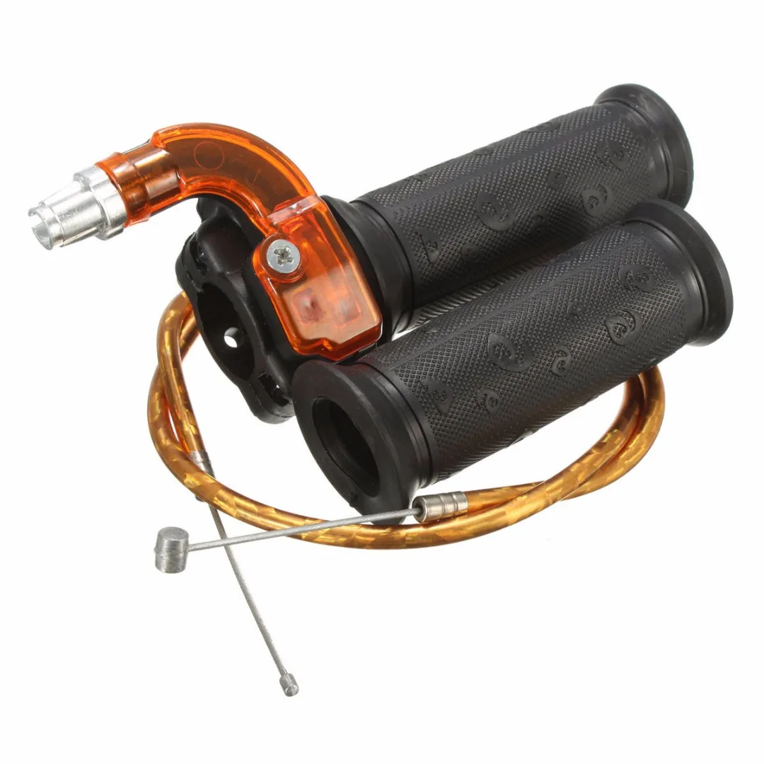 Restrictable Twist Throttle Grip Cable Set For 47 49 cc Mini Dirt Bike Quad ATV