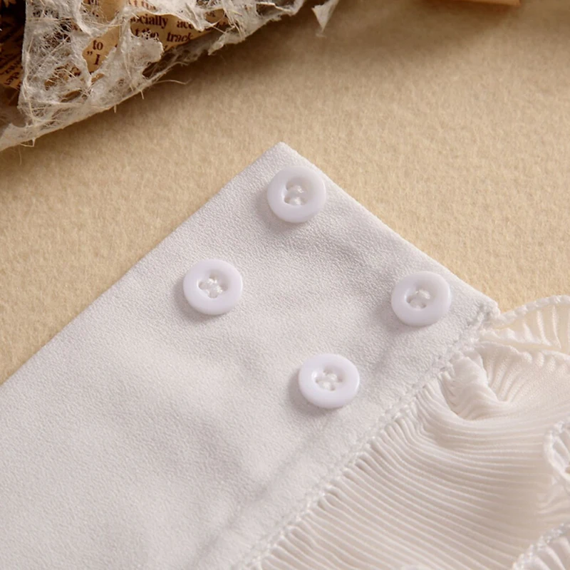 Fake Arm Sleeves Organ Cuff Pleated Horn Cuffs Spring Arm Warmers Women Fashion Apparel Accessories
