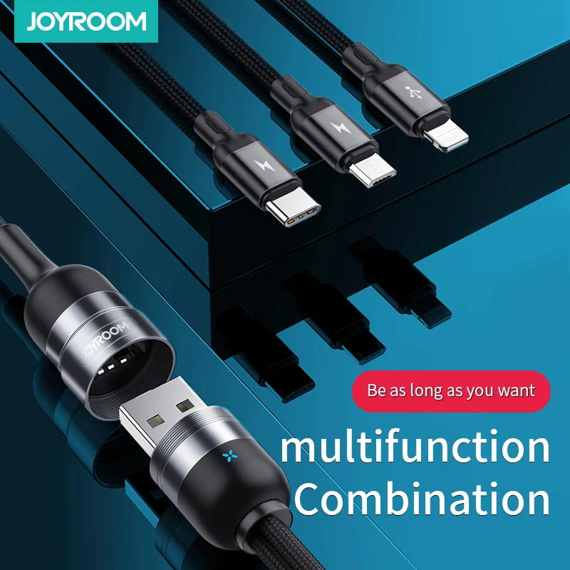 Joyroom, 3 в 1, USB кабель-удлинитель, USB кабель-удлинитель, кабель для передачи данных для телефона, ПК, клавиатуры, Smart tv, USB-USB, 1,5 м, Удлинительный кабель