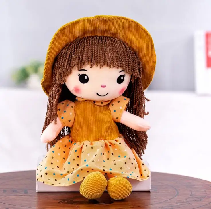 40cm cute ragdoll plush toy doll soft toy Stuffed Dolls Baby Accompany Doll Birthday Gift - Цвет: Оранжевый