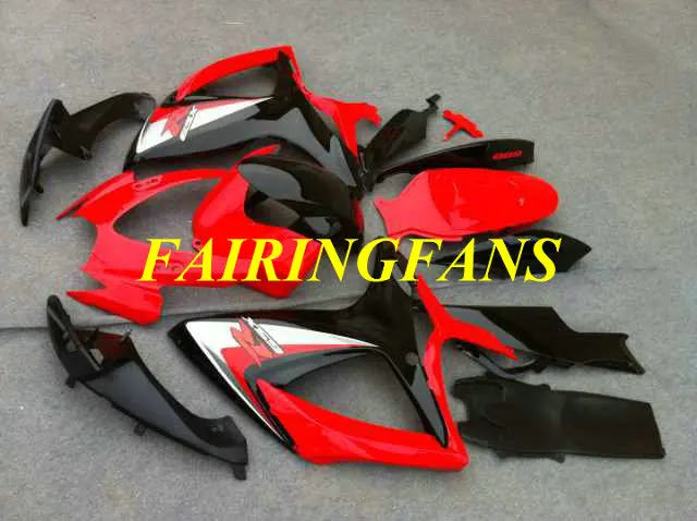 Комплект обтекателей для мотоцикла GSXR600 750 K6 06 07 GSXR 600 GSXR750 2006 2007 Горячая Красный Черный Обтекатели кузова+ подарки SC102