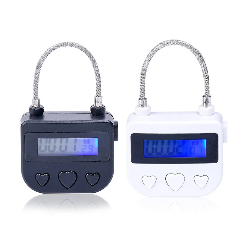 Многофункциональный фиксатор времени Водонепроницаемый USB Перезаряжаемый переключатель времени навесной замок черный абсолютно и высококачественный