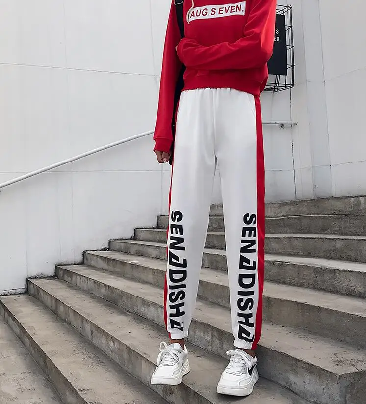 Осенние женские брюки японские Kawaii Harajuku Ulzzang повседневные свободные Ins Harlan повседневные брюки женская одежда для женщин