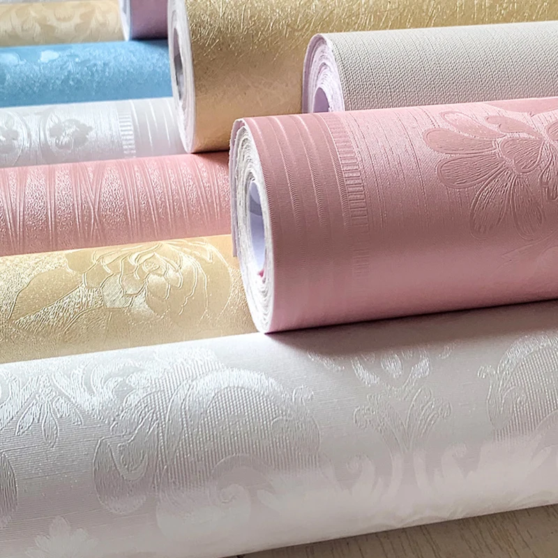 

3D Embossed Wallpaper Stickers European PVC Self-Adhesive Wall Stickers for Living Room TV Background Waterproof Contact Paper