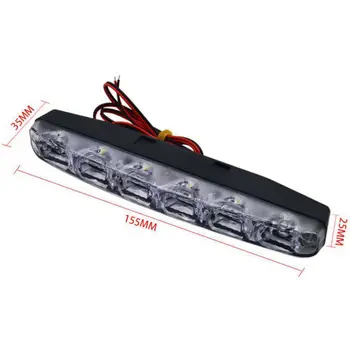 

2Pcs 6 LEDs Car Daytime Running Lights Car-styling DRL Bulb Auto Fog Light C6UB