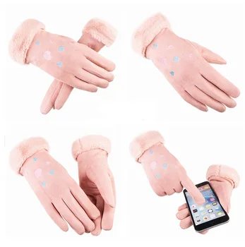 

Winter Skiing Gloves Super Warm Women Outdoor Sports Thick Thermal Windproof Gloves Screen Touch Gloves For Girls Lady