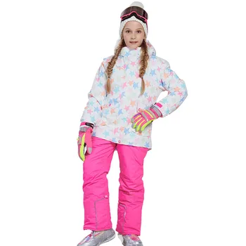 

Ski Suit Girls Snow Set Pants Winter Windproof Waterproof Warm Skiing Snowboarding Jacket Kids Ski Clothes Children Brands