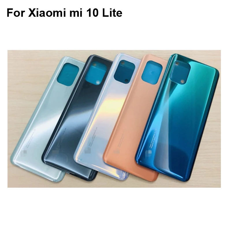 

Задняя крышка батарейного отсека для Xiaomi Mi 10 Lite, корпус, заднее стекло, запасные части для Xiaomi Mi10 Lite 10 Lite