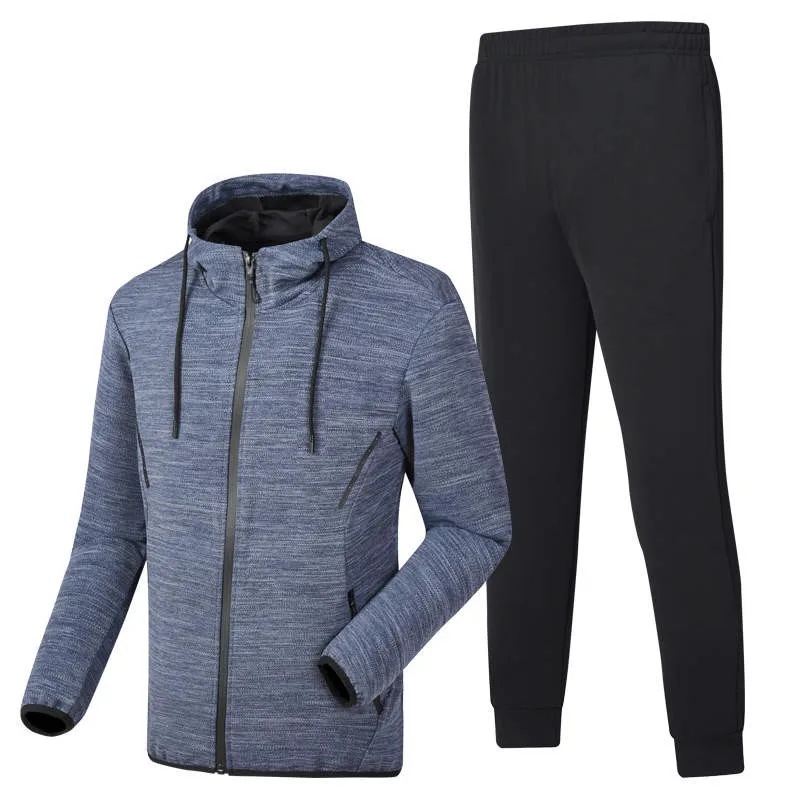 Men's Sportswear Sets Spring Autumn Mens Slim Fit Tracksuit Two PCS Sweatshirt+Sweatpants New Male Jogging Suit High Quality