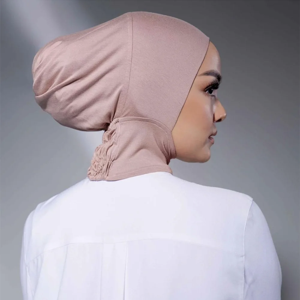 цена Newest Soft Modal Muslim Inner Hijab Caps Islamic Underscarf Bonnet Female Turban Cap India Hat Ladies Head Wraps Turbante Mujer