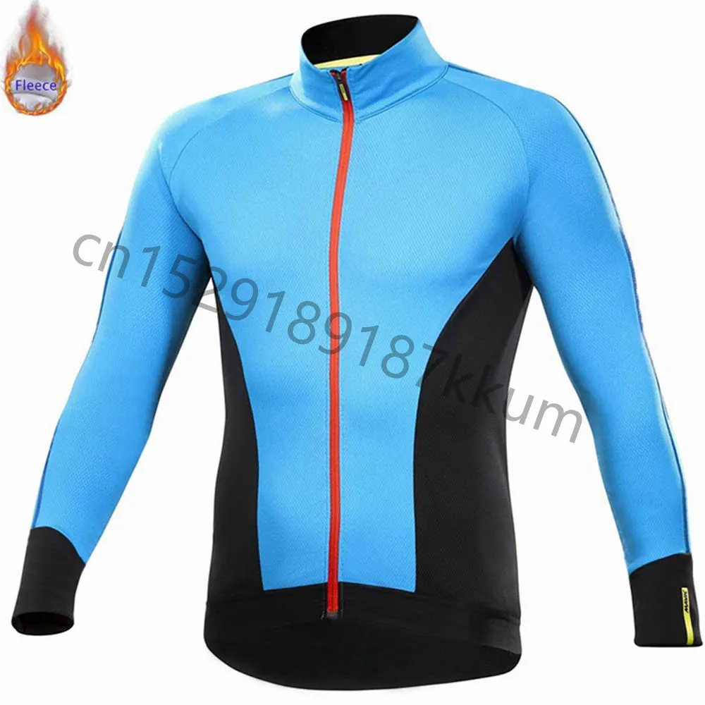 6 Новинка, мужская одежда Mavic, Майо, Ropa Ciclismo, велосипедная Джерси, рубашки с длинным рукавом, теплая флисовая зимняя одежда для горного велосипеда - Цвет: 6