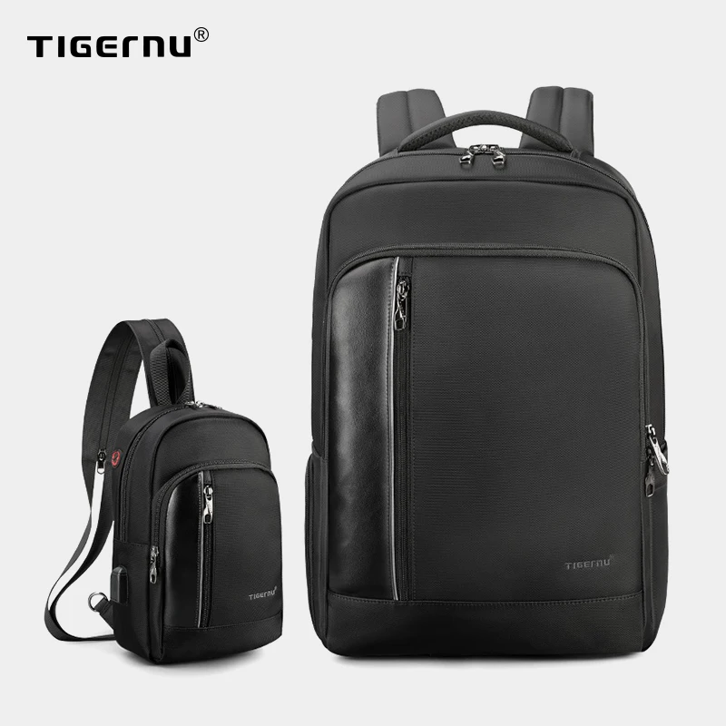 Водонепроницаемый рюкзак Tigernu для мужчин и женщин сумка через плечо с USB зарядкой