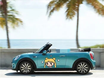 

LEFT SIDE Anime Pain Car Sticker Girl Car Waterproof Sunscreen Does Not Hurt Car Paint