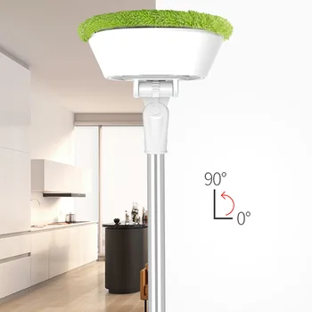 

Intelligent Wireless Electric Telescopic Cleaner Mop Sweeper 180 Degrees Wipe Clean Head 145CM Telescopich Handle Clean Floor