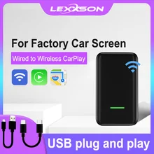 Wireless CarPlay Dongle Adapter for Factory Wired CarPlay Car with Audi/ Porsche/ Volvo/ Mercedes-Benz/ Volkswagen/ KIA/ Hyundai
