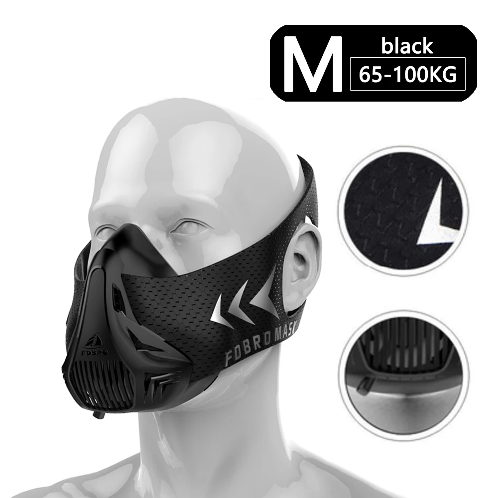 801 black M Имитирующая высоту Спортивная маска контроль воздуха для велосипеда/езды/велоспорта маска для фитнеса сердце легкие тренировочная маска для мужчин/женщин маска для бега - Цвет: 801 black M