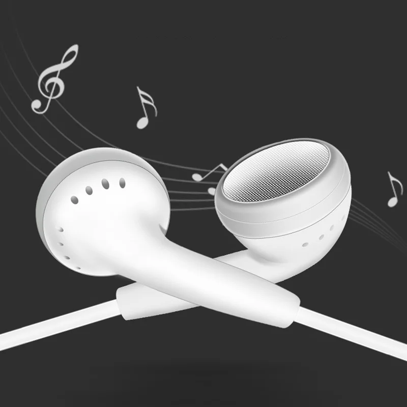 

In-ear Flat Earphone Accessories Earplugs Subwoofer Wheat Earphones Wired In-line Headset Voice Headset for IPhone for Huawei
